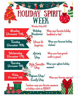 School Two Spirit Week Flyer
